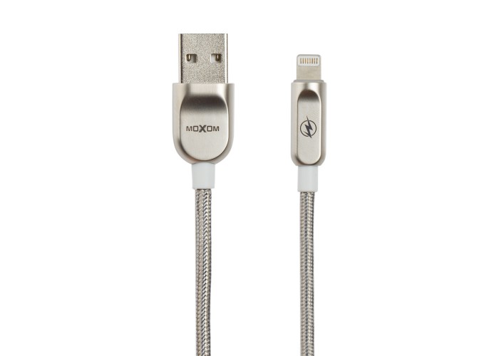 Кабель USB Moxom CC-76 lightning 2.4A серебристый