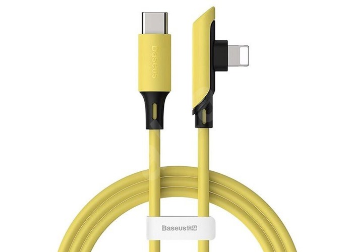 Кабель USB Baseus Colorful Elbow Type-C to lightning 18W 1.2m dreen желтый