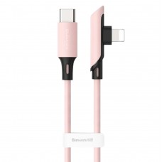 Кабель USB Baseus Colorful Elbow Type-C to lightning 18W 1.2m pink розовый