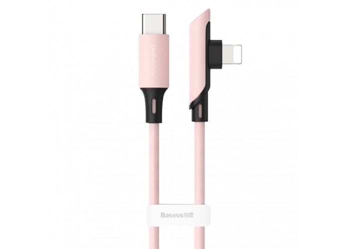 Кабель USB Baseus Colorful Elbow Type-C to lightning 18W 1.2m pink розовый