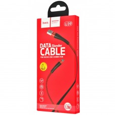 Кабель USB Hoco U39 Slender microUSB 2.4A 1.2m черный / красный