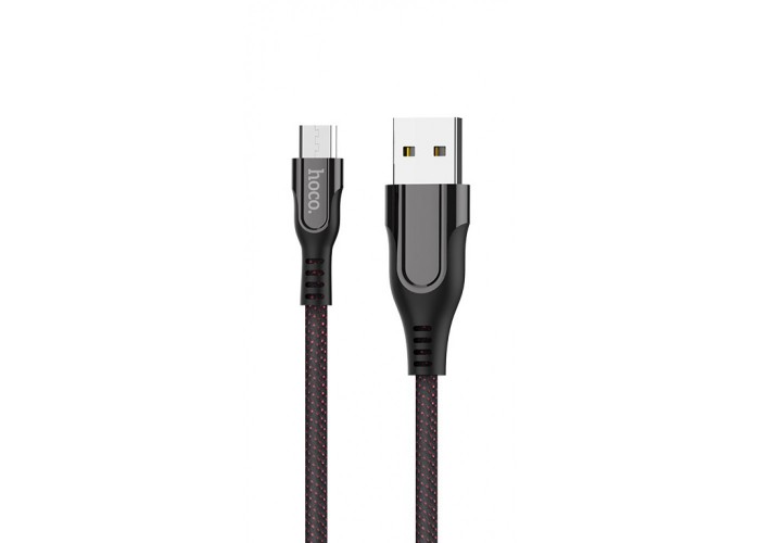Кабель USB Hoco U54 Advantage microUSB 2.4A 1.2m черный