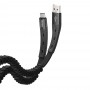 Кабель USB Hoco U78 Cotton Treasure Elastic Type-C 2.4A 1.2m черный