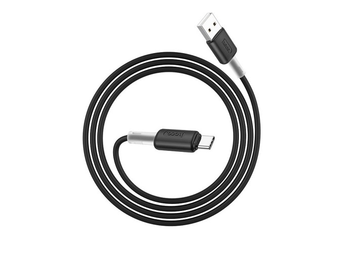 Кабель USB Hoco X48 Type-C Soft Silicone 3A 1m черный