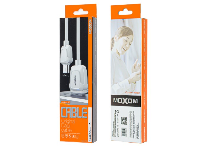 Кабель USB Moxom CC-60 microUSB 2.4A белый