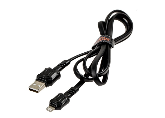 Кабель USB Moxom MX-CB25 lightning 2.4A 1m черный