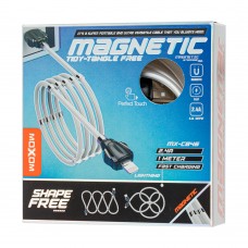 Кабель USB Moxom MX-CB46 lightning magnetic 2.4A 1m белый
