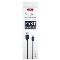 Кабель USB XO NB36 Lightning 2.1A 1m черный