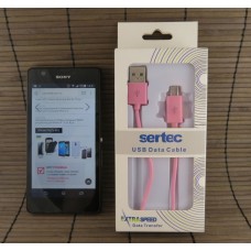Data-cable USB to micro USB Pink (paper box)