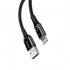 Кабель USB Baseus C-shaped Lighting 2.4A 1m черный