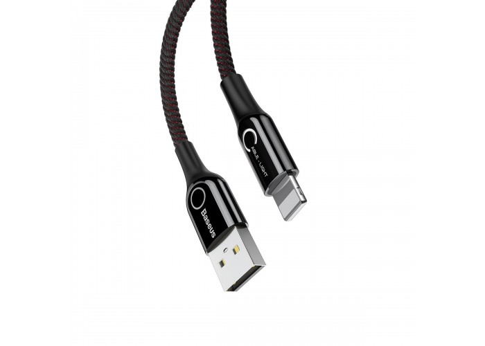 Кабель USB Baseus C-shaped Lighting 2.4A 1m черный