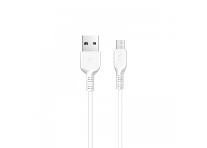 Кабель USB Hoco X13 Easy Charging microUSB 2.4A 1m белый