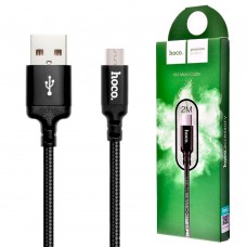 Кабель USB Hoco X14 Times Speed microUSB 2m черный