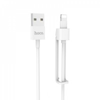 Кабель USB Hoco X31 Holder Lightning (1.0 m) белый