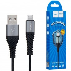 Кабель USB Hoco X38 Lightning Cool 2.4A 1m черный