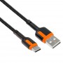 Кабель USB Moxom MX-CB52 Type-C 2.4A 1m черный / оранжевый