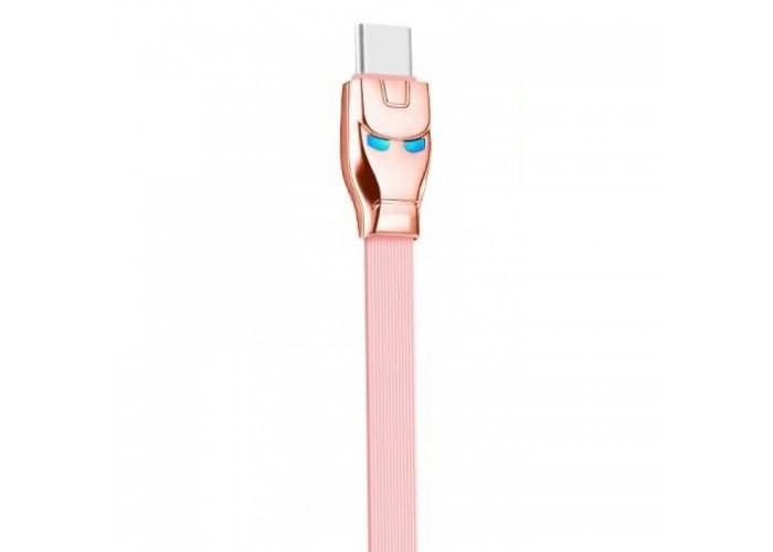 Кабель USB Hoco U14 Iron Man microUSB 1.2 m розовый