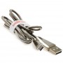 Кабель USB Moxom CC-31 microUSB 2.4A 1m серебристый