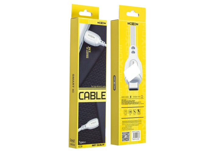Кабель USB Moxom CC-58 Type-C 2.4A белый