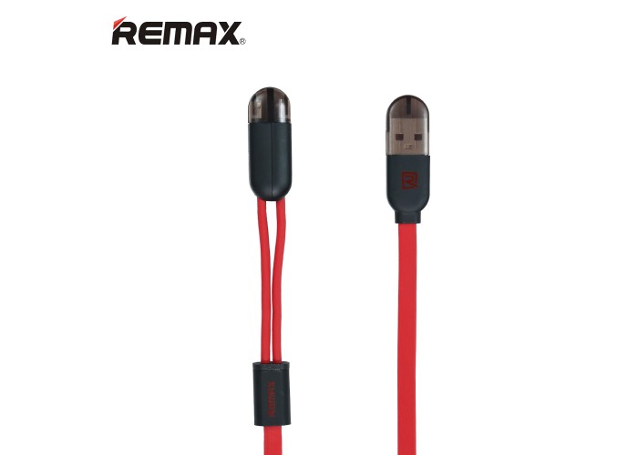 Кабель USB Remax Twins RC-025t красный