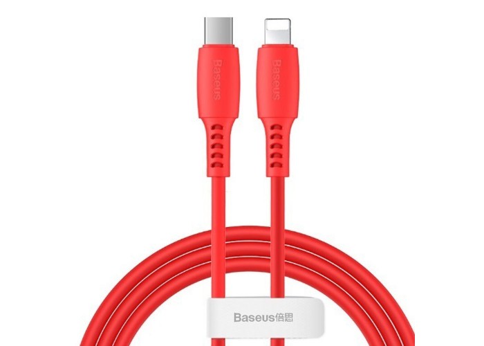 Кабель USB Baseus Colorful Type-C to lightning 18W 1.2m dreen красный