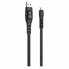 Кабель USB Hoco S6 Sentinel Timing Display microUSB 1.2m черный