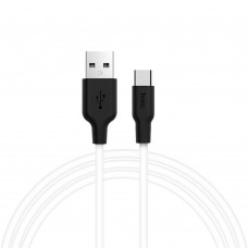 Кабель USB Hoco X21 Plus Silicone Type-C 1m черный / белый