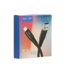 Кабель USB Hoco X22 Quick charge Type-C 5A 1m черный
