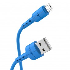 Кабель USB Hoco X30 Star microUSB 2A 1.2m синий