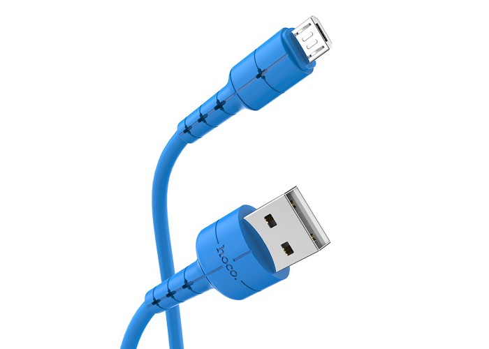 Кабель USB Hoco X30 Star microUSB 2A 1.2m синий