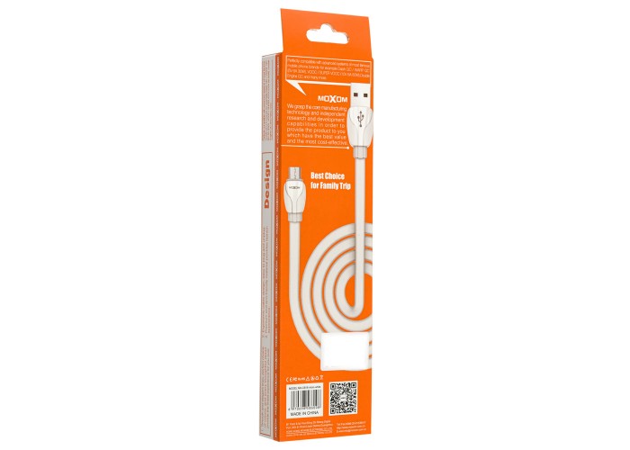 Кабель USB Moxom MX-CB18 microUSB 2.4A белый