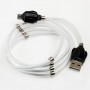 Кабель USB Moxom MX-CB46 microUSB Magnetic clips 2.4A 1m белый
