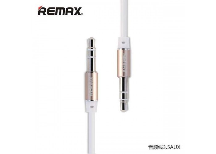 Кабель Remax AUX RM-L100 3.5 miniJack male to male 1.0м белый