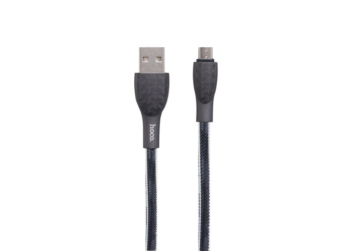 Кабель USB Hoco U52 Bright microUSB черный