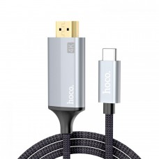 Кабель USB Hoco UA13 Type-C to HDMI 1.8m серый