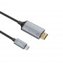 Кабель USB Hoco UA13 Type-C to HDMI 1.8m серый