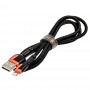 Кабель USB Moxom MX-CB52 lightning 2.4A 1m черный / оранжевый