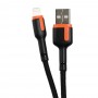 Кабель USB Moxom MX-CB52 lightning 2.4A 1m черный / оранжевый