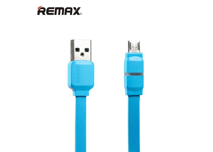 Кабель USB Remax RC-029m Breathe microUSB 1m голубой