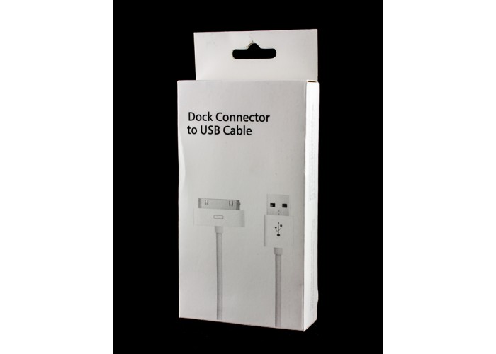 Кабель USB iPhone 4 (А) белый 1m