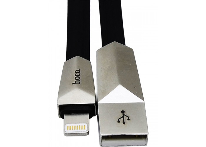 Кабель для iPhone 5/6 Hoco X4 Zinc Alloy Rhombic Lightning cable (1.2 m) черный
