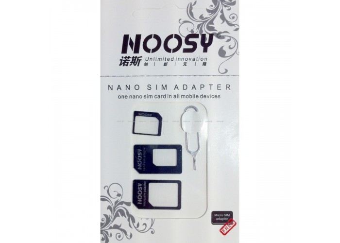 Переходник Noosy micro / nano Sim Adapter черный