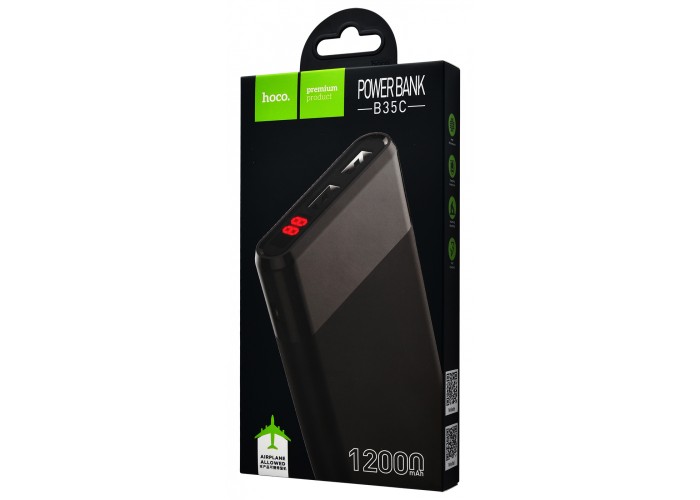 Внешний аккумулятор power bank Hoco B35C 12000mAh black
