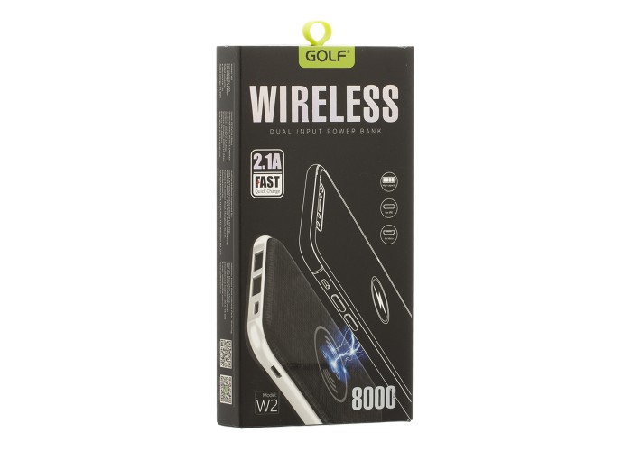 Внешний аккумулятор power bank Golf GF-W2 8000mAh black