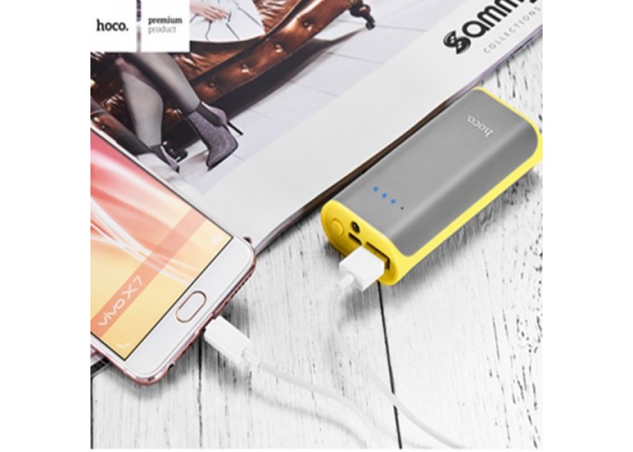 Внешний аккумулятор power bank Hoco B21 5200 mAh gray