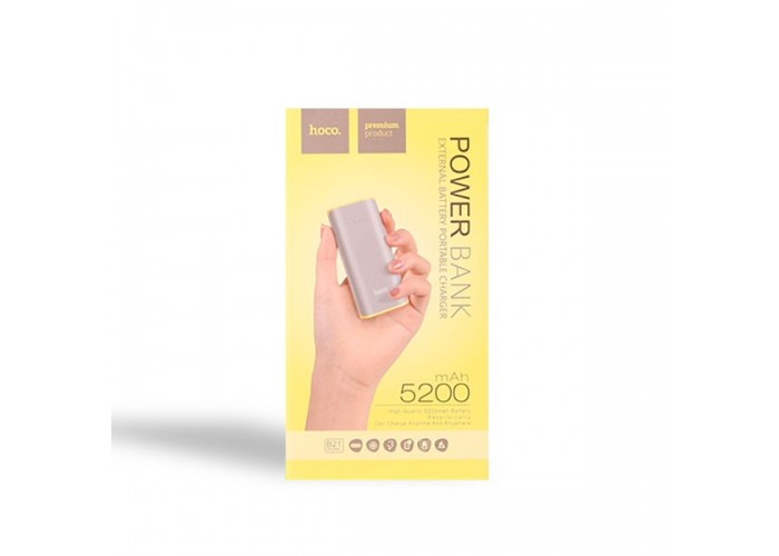 Внешний аккумулятор power bank Hoco B21 5200 mAh gray
