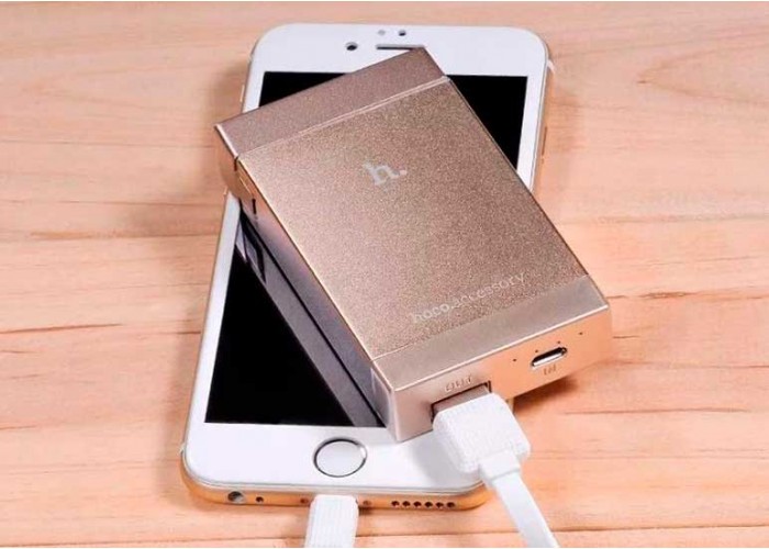 Внешний аккумулятор power bank Hoco B2 Lighter 4000 mAh gold				