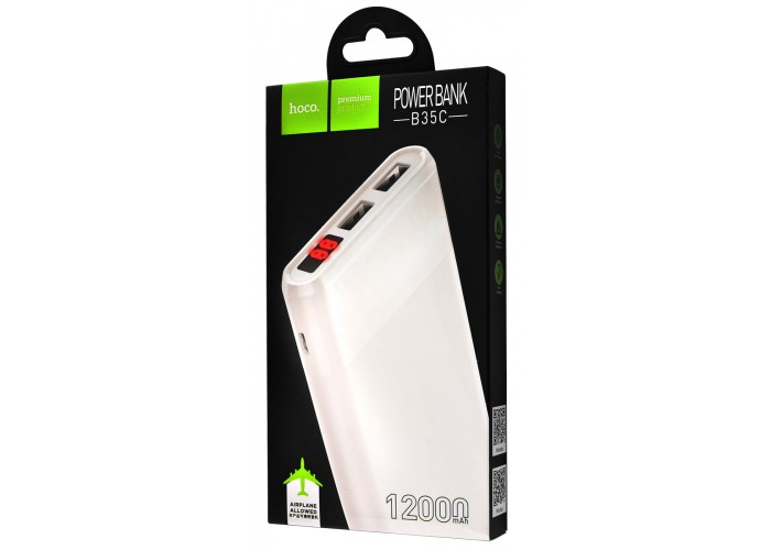 Внешний аккумулятор power bank Hoco B35C 12000mAh white