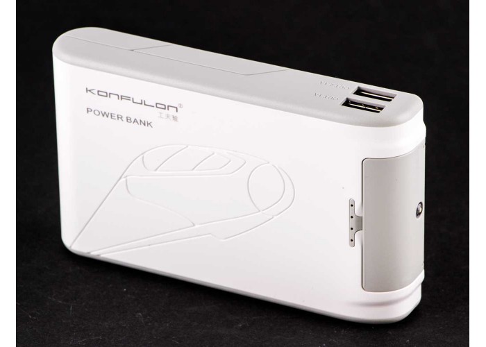 Внешний аккумулятор power bank Konfulon Harmony 2 10000mAh white / gray