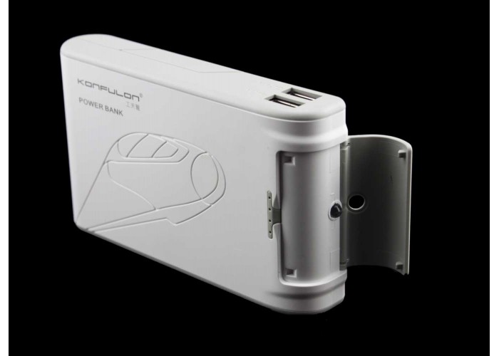Внешний аккумулятор power bank Konfulon Harmony 2 10000mAh white / gray